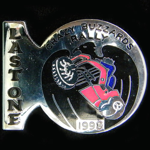 Crazy Buzzards Rally pin badge