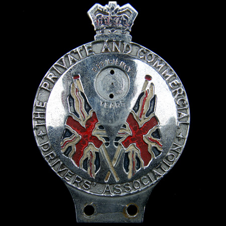 Private and Commercial Drivers Association car Badge