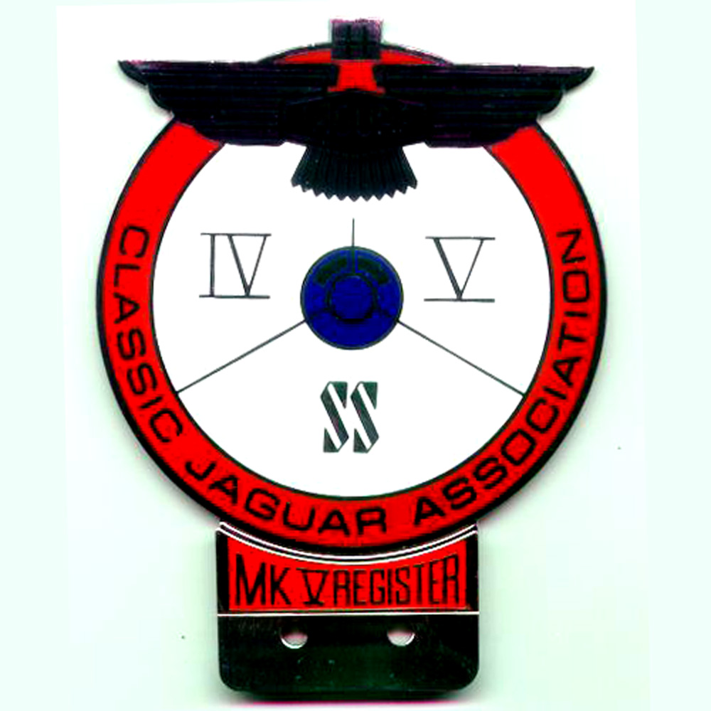Classic Jaguar Association V Register Car badge