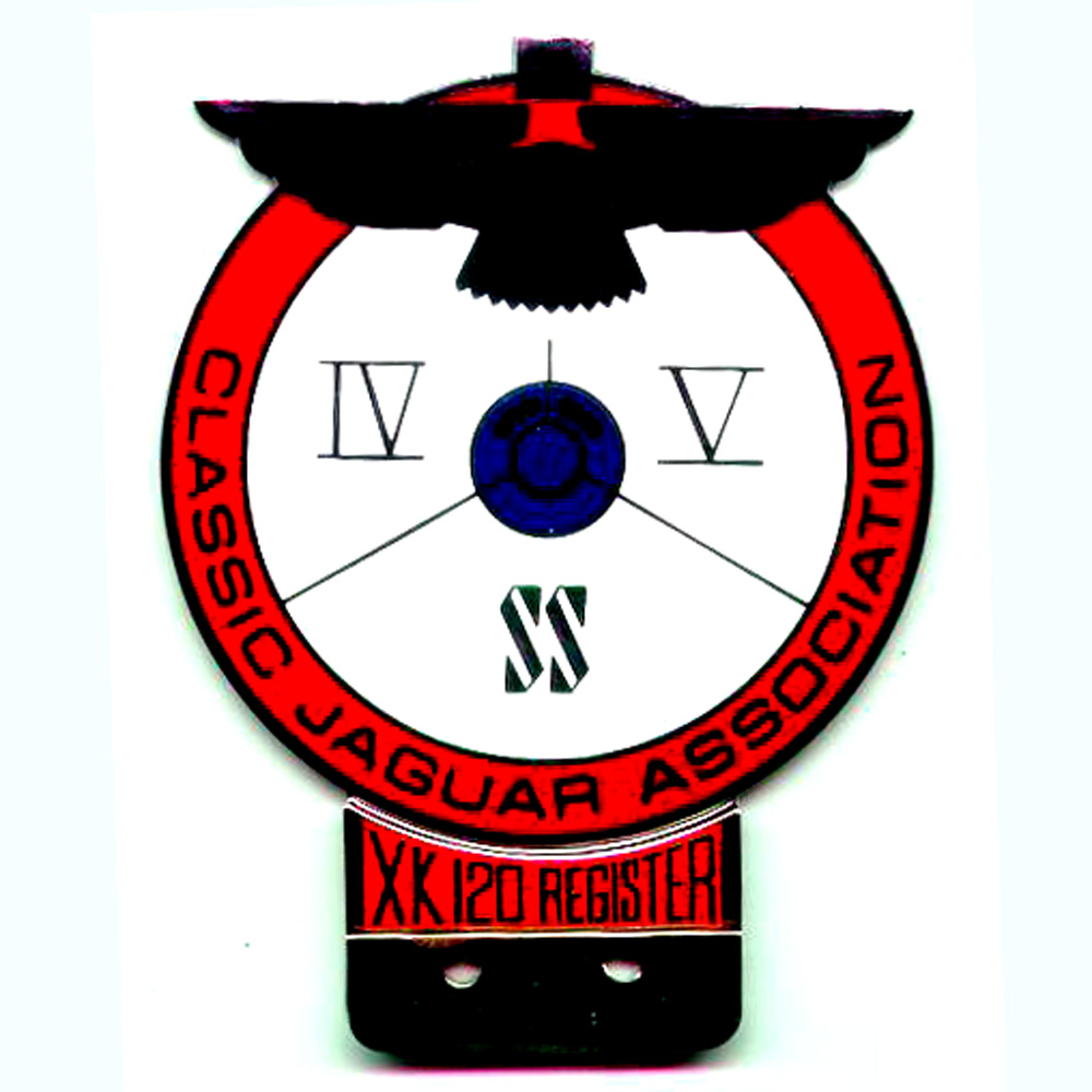 Classic Jaguar Association XK 120 Register Car badge