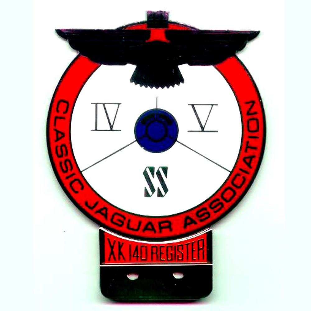 Classic Jaguar Association XK 140 Register Car badge
