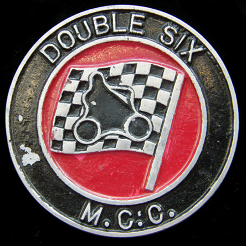 Double Six Motor Cycle Club Car Badge