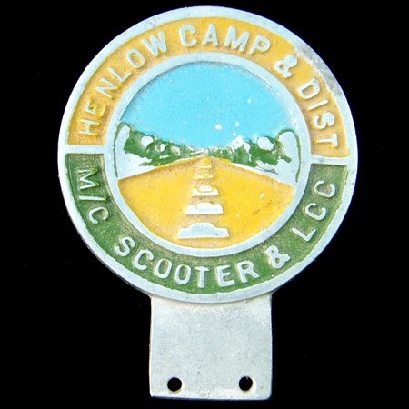 Henlow Camp & District Motor Cycle Scooter & Light Car Club Car Badge