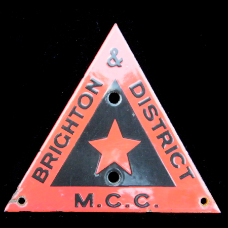 Brighton & District Motor Cycle Club Car Badge