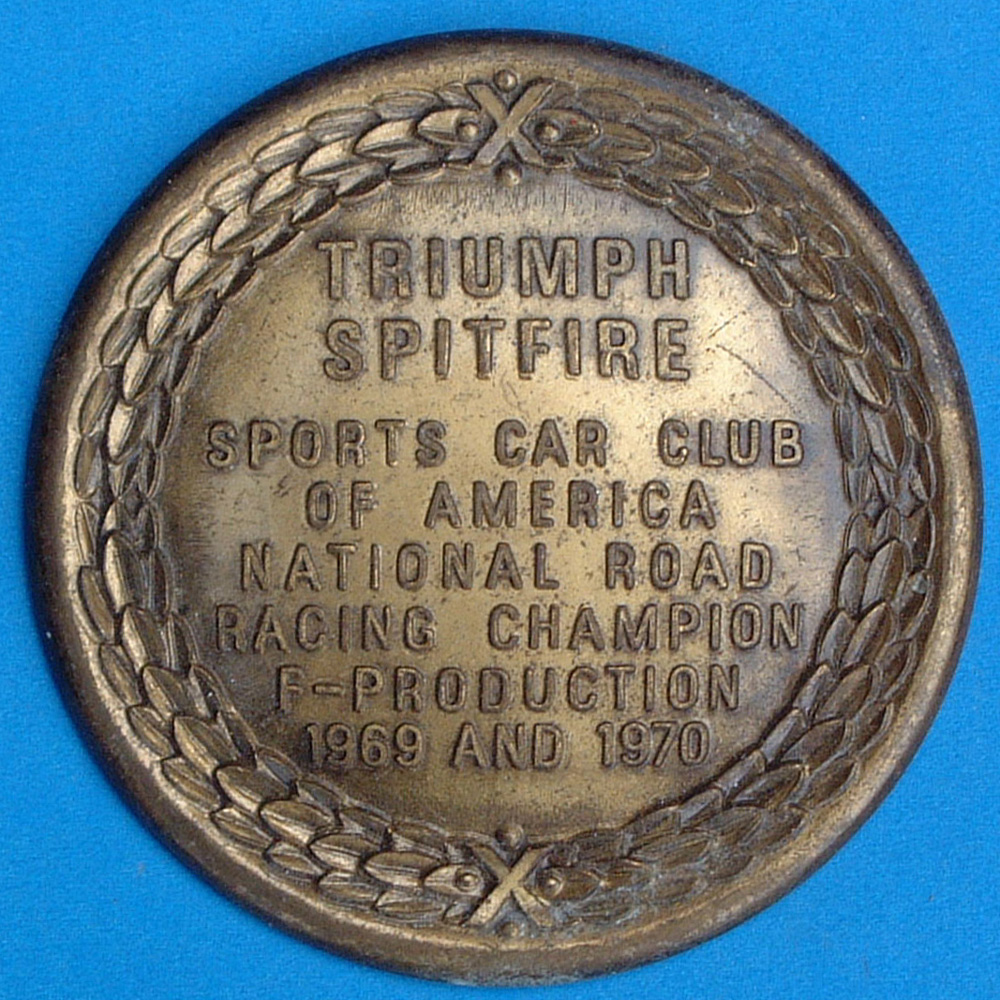 Triumph Spitfire Soorts Car Club of America car badge