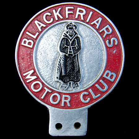 Blackfriers Motor Club Car Badge