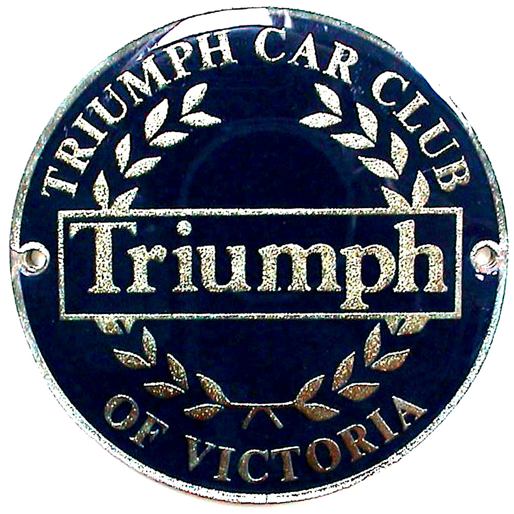 Triumph Car Club of Victoria car badge