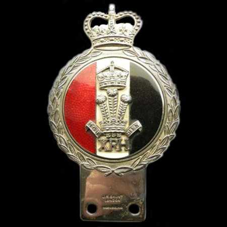 10th Royal Hussars (Prince of Wales Own) 1715-1969  Car Badge