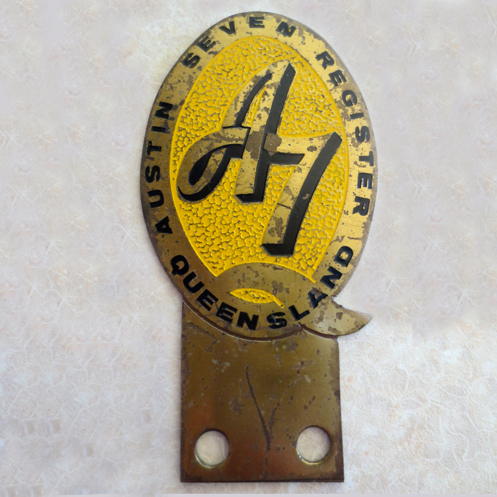 Austin Seven Register of Queensland car badge