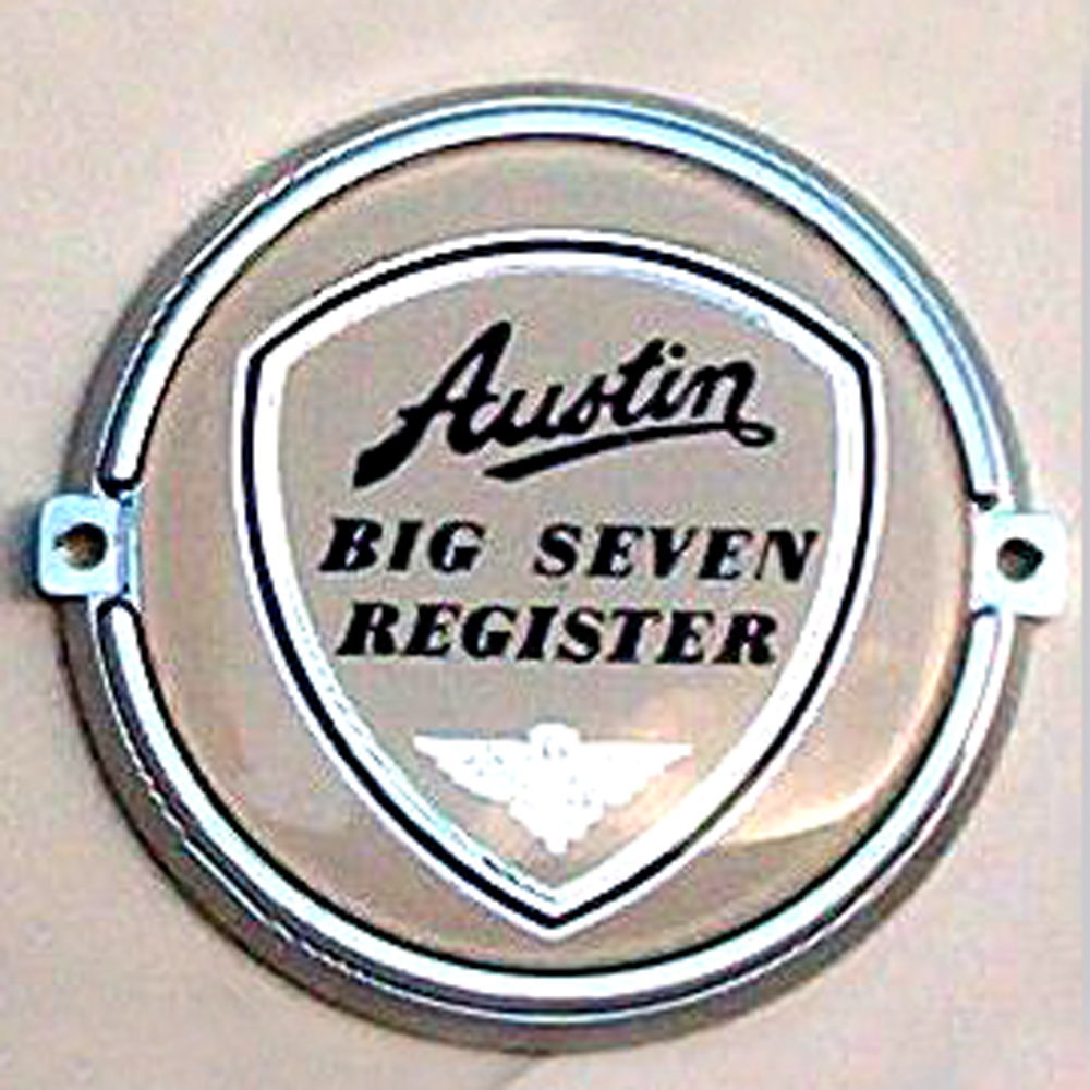 Austin Big Seven Register car badge