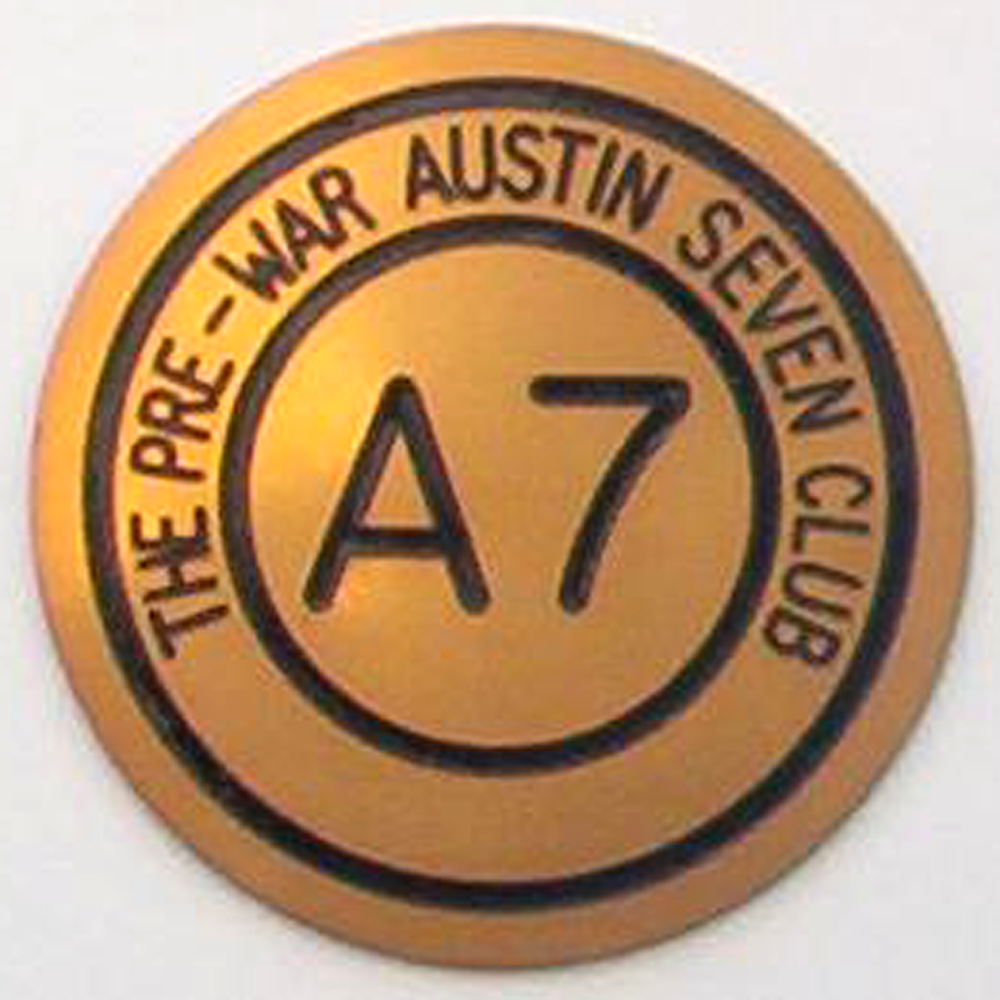 Pre-War Austin Seven Club car badge