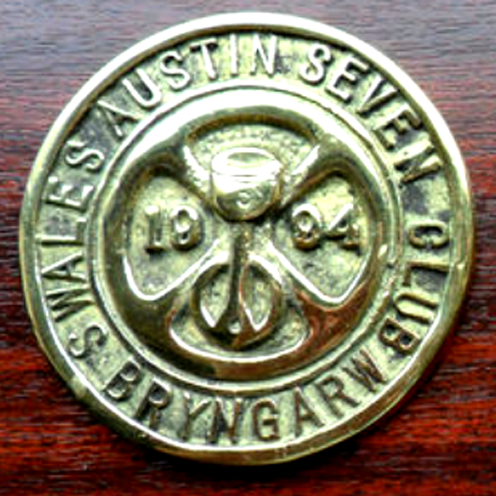 Austin 7 Club Bryngarw South Wales  car badge