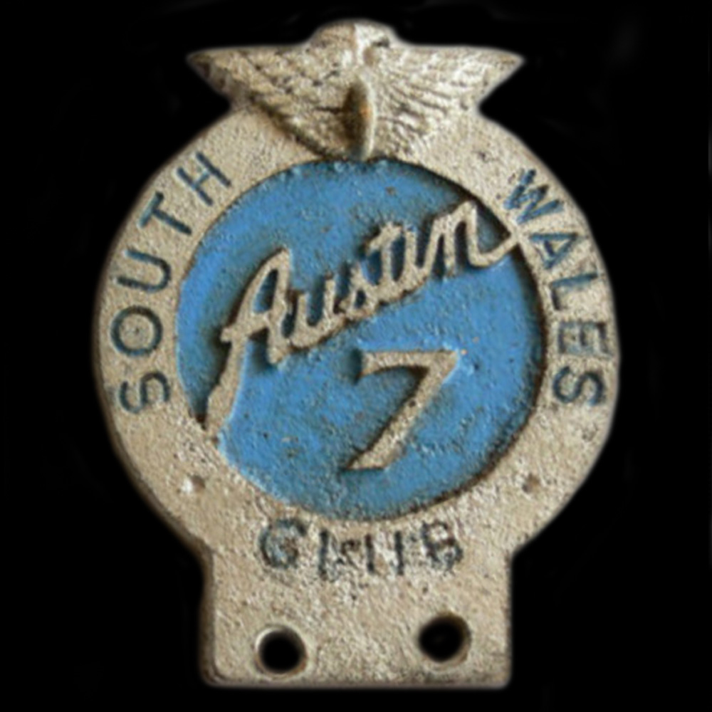 Austin 7 South Wales Club car badge