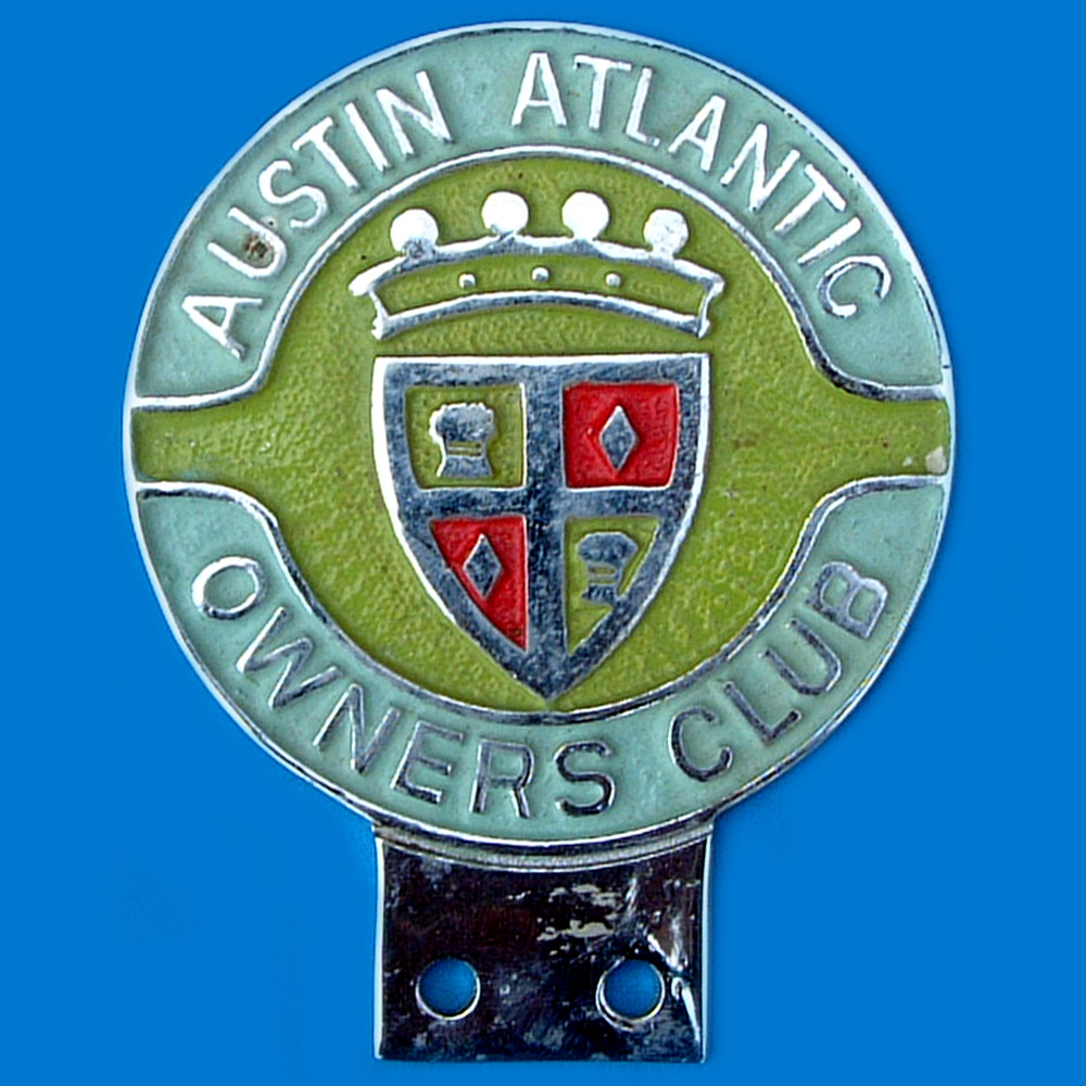 Austin Atlantic Owners Club car badge