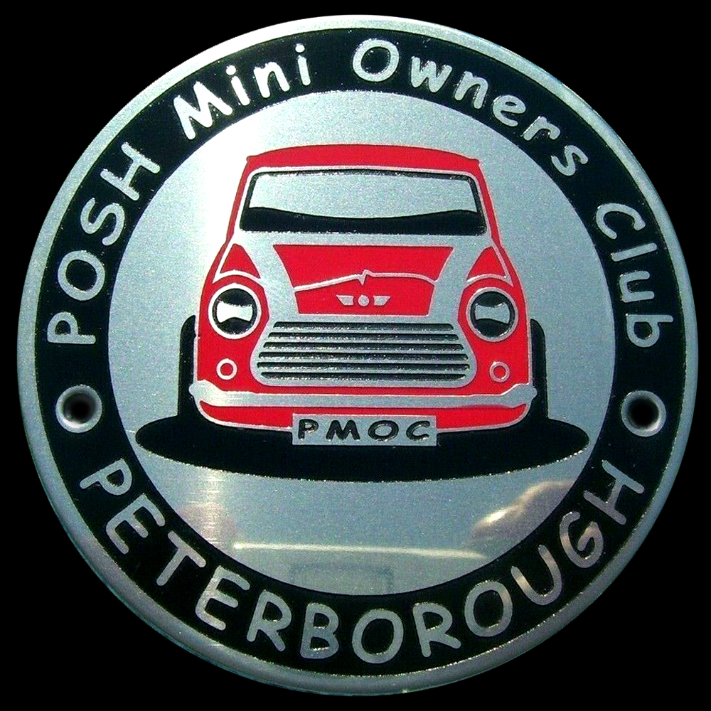 Peterborough Posh Mini Owners Club car badge