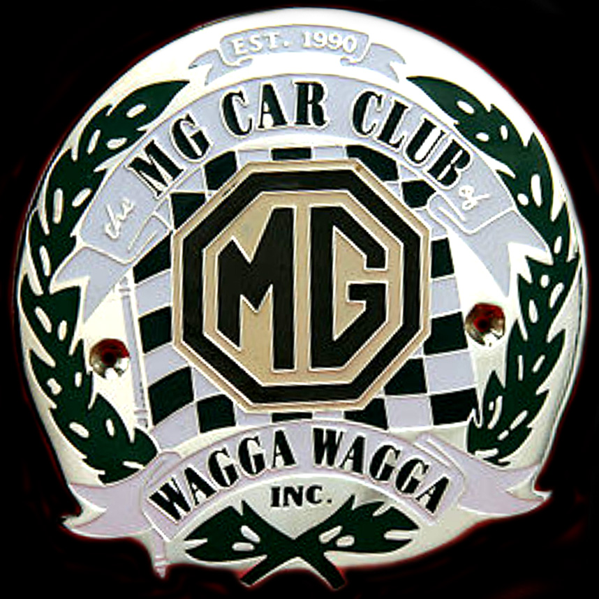 MG Car Club Wagga Wagga Car Badge