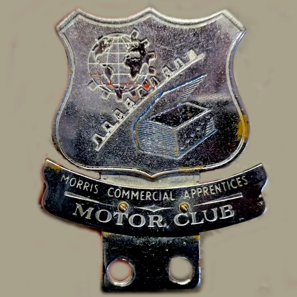 Morris Commercial Apprentices Motor Club car badge