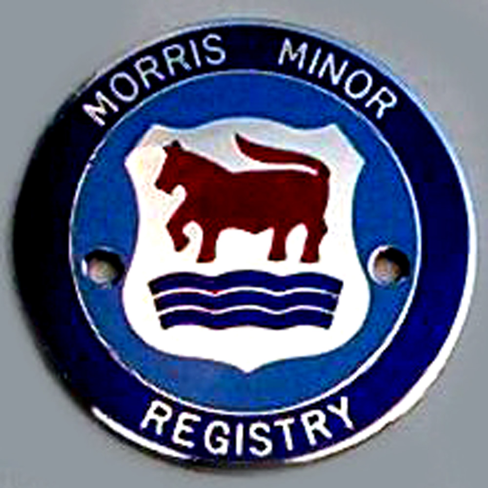 Morris Minor Registry car badge