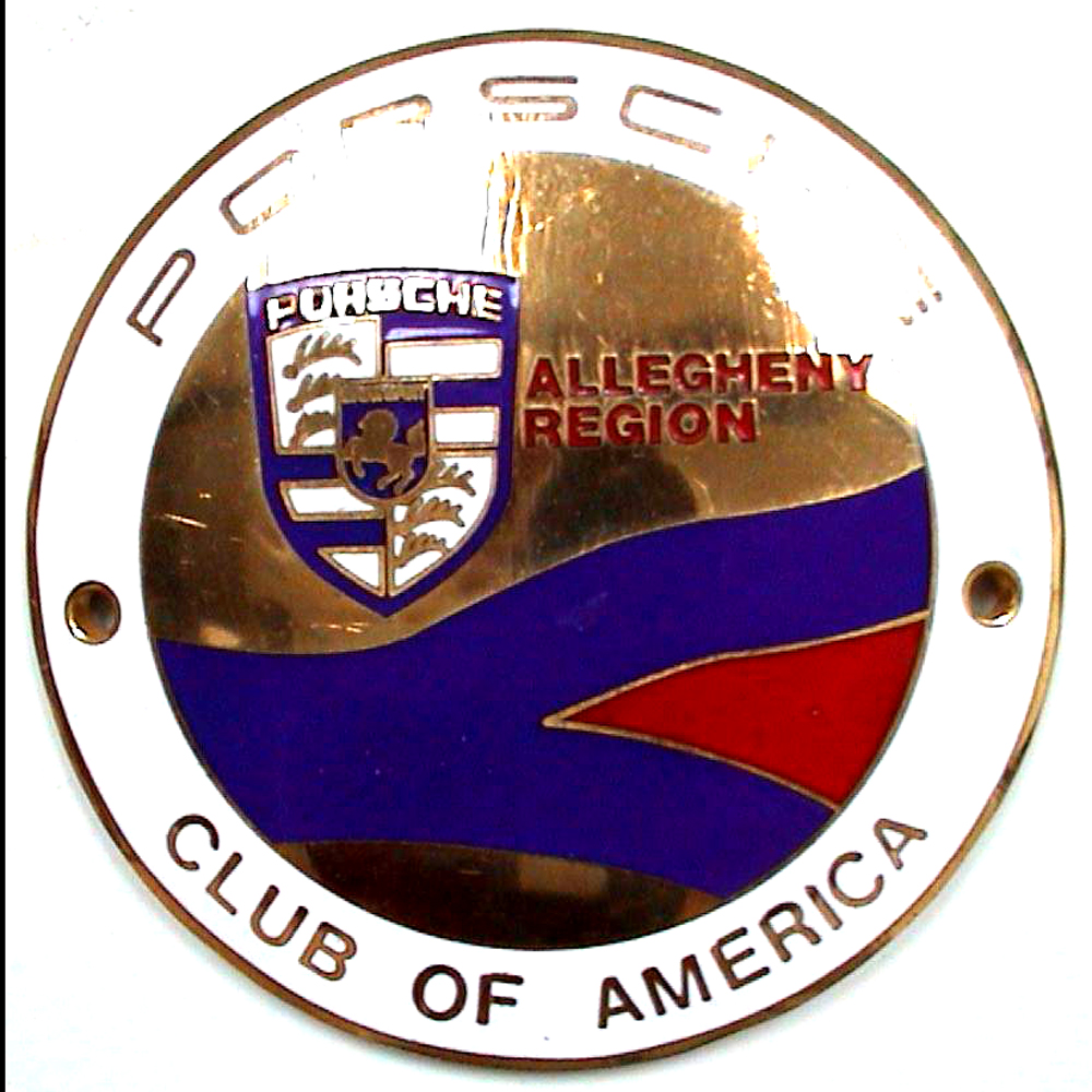 Porsche Club of America Allegheny Region car badge