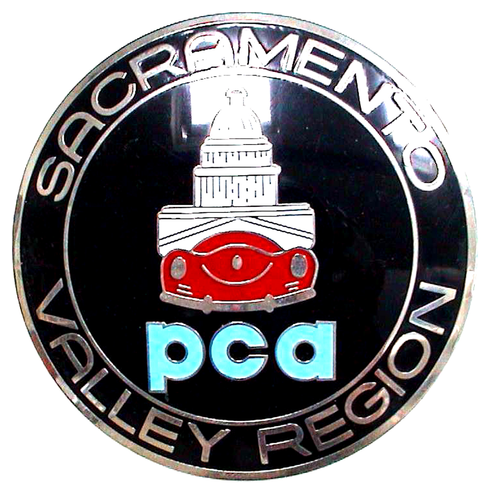 Porsche Club of America Sacramento car badge 