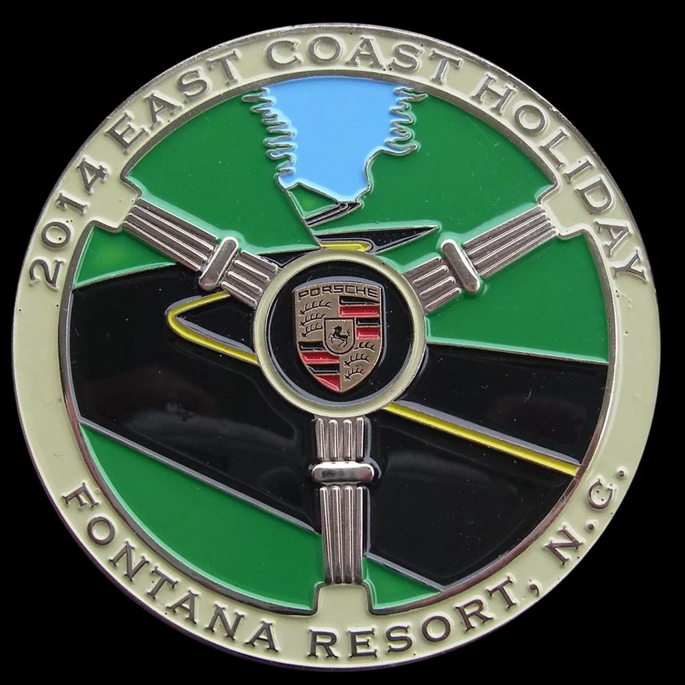 Porsche 2014 East Coast Holiday car badge 