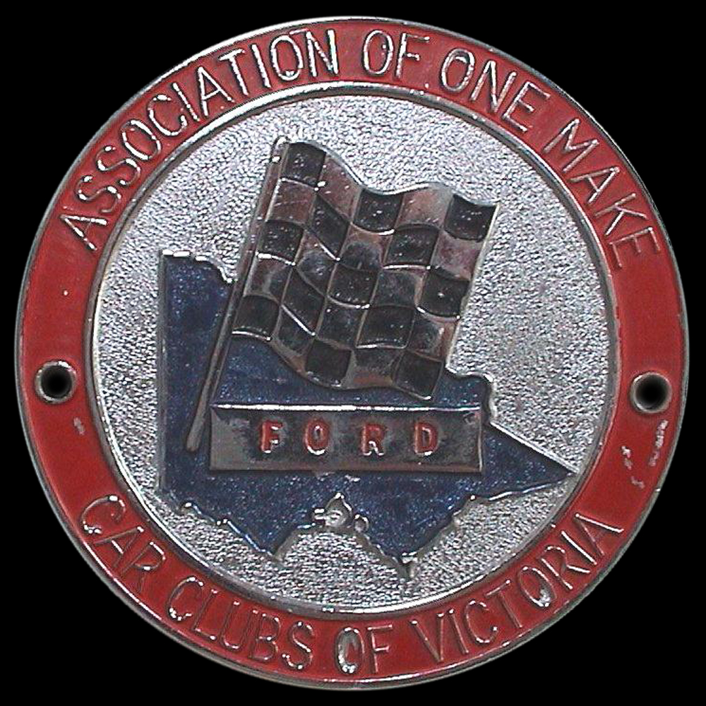 "Ford" Association of One Make Car Clubs of Victoria car badge