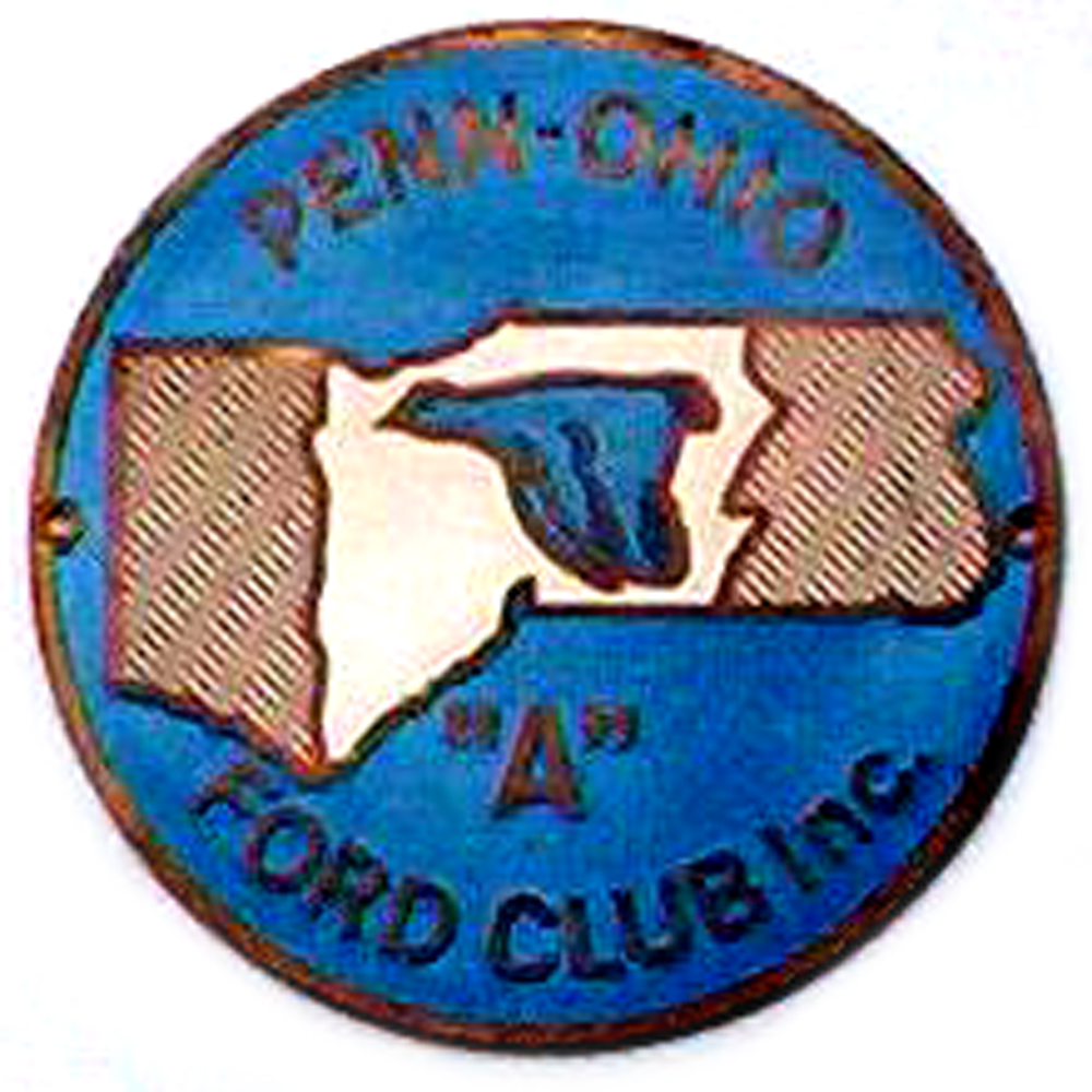 Penn-Ohio Model "A" Ford Club car badge