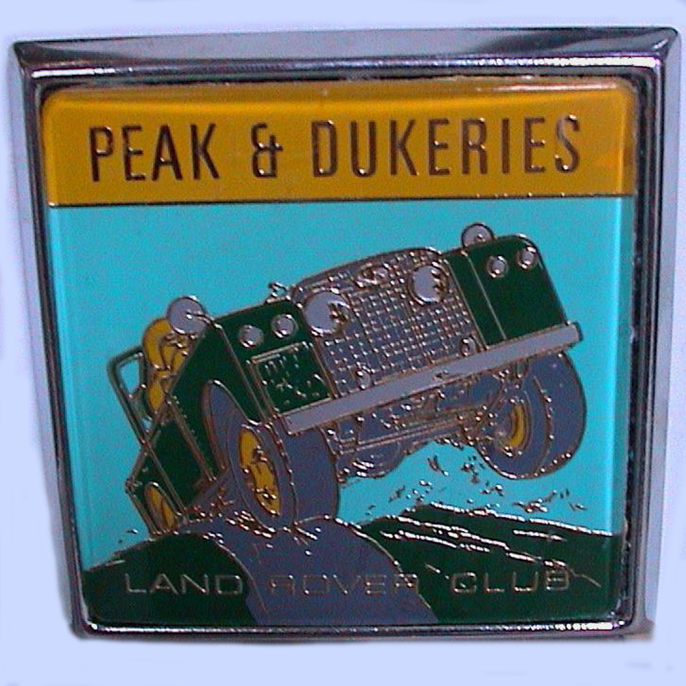 Peak & Dukeries Land Rover Club car badge