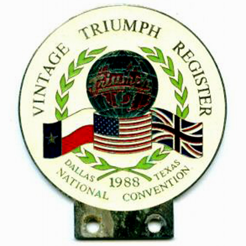 Vintage Triumph Register car badge