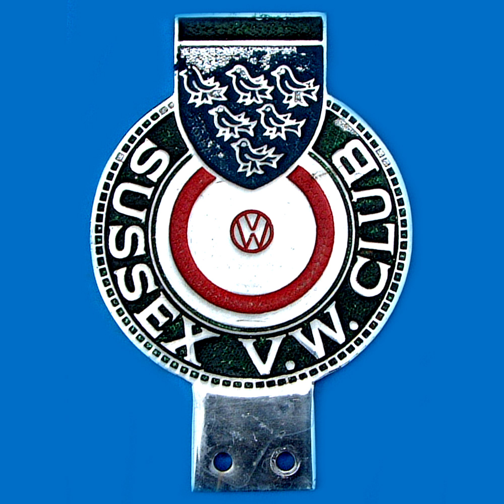 Sussex Volkswagen Club car badge