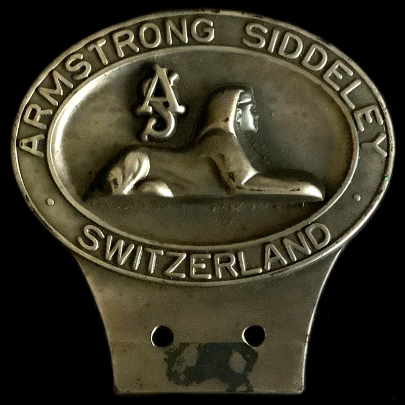 Armstrong Siddeley Switzerland car badge