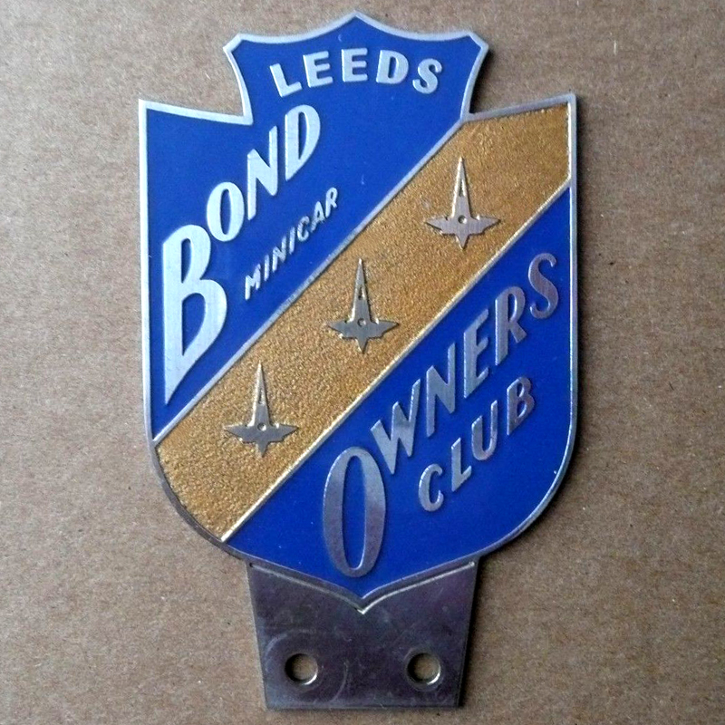 Bond Minicar  Owners Club car badge