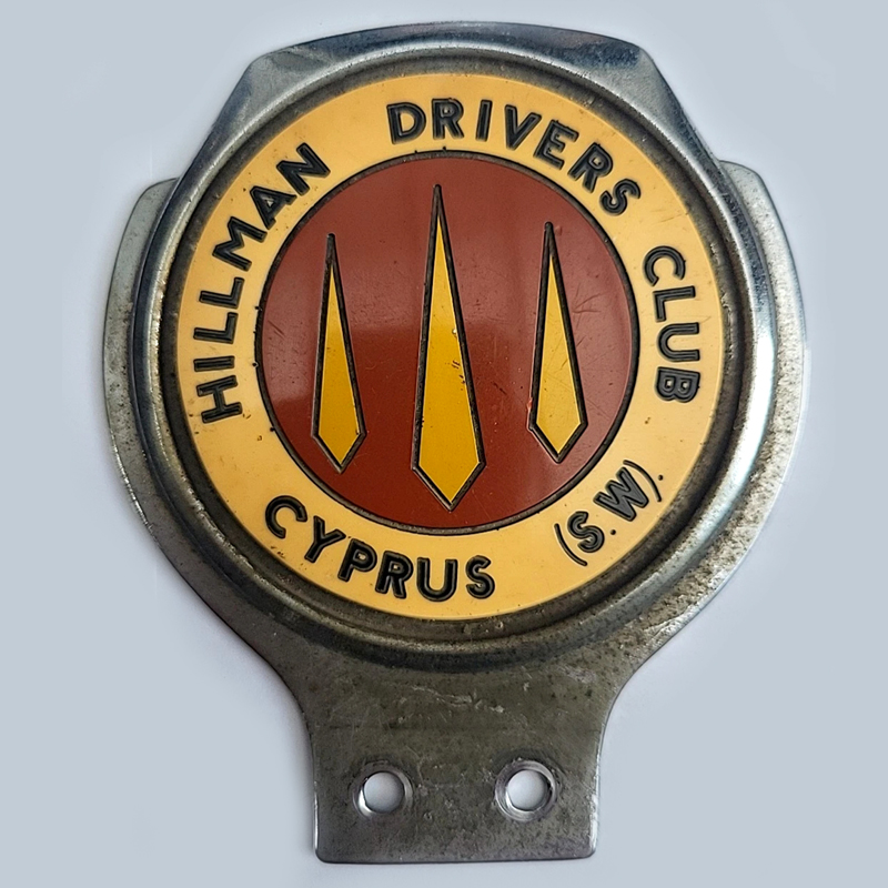 Hillman Drivers Club Cyprus car badge
