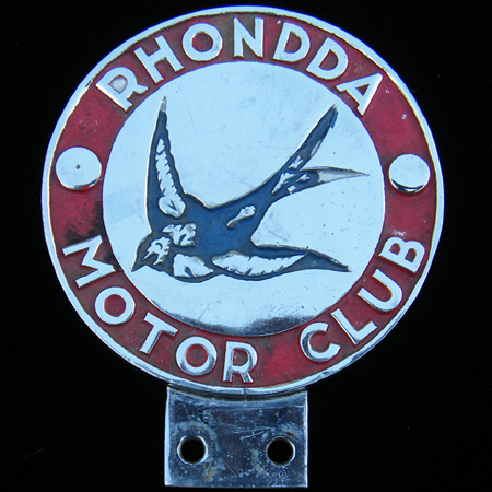 Rhondda Motor Club Car Badge