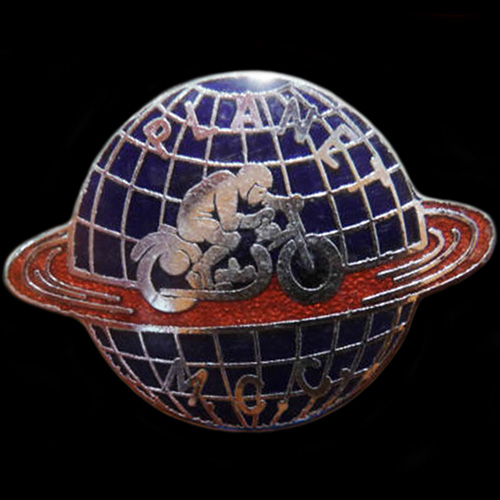 Planet Motor Cycle Club lapel badge