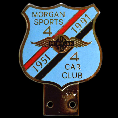 Morgan 4 4 Car Club 1951 - 1991 Car Badge