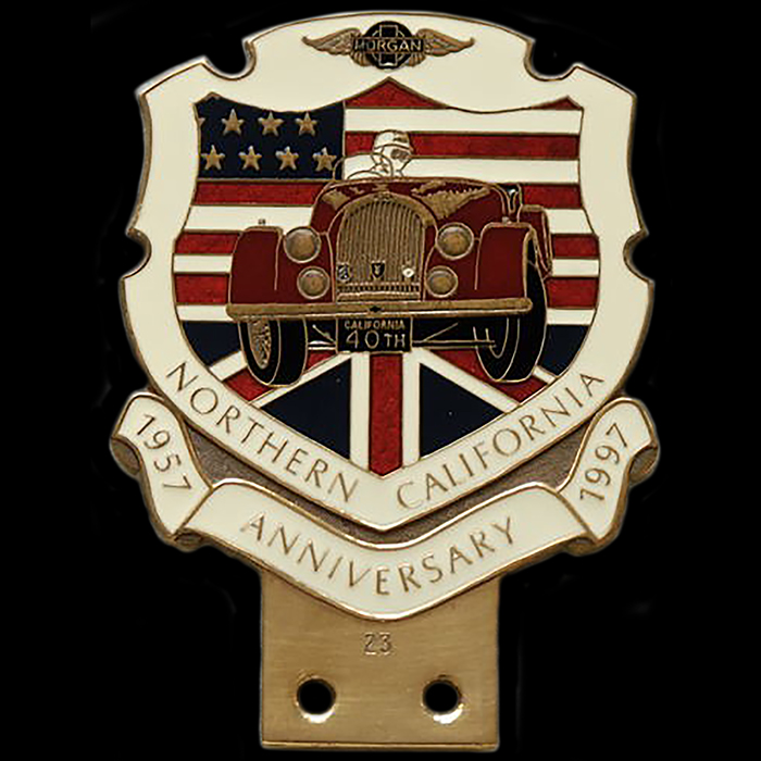 Morgan Northern California 40th Anniversary Car Badge