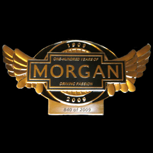 Morgan 100 Years driving Passion 1909 - 2009 Car Badge