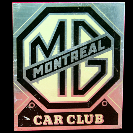 MG Car Club Montreal Car Badge