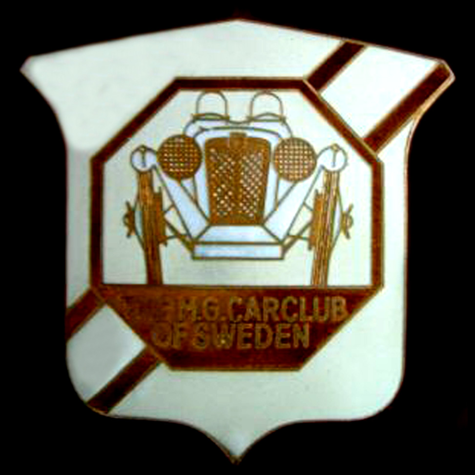 MG Car Club Sweden Car Badge