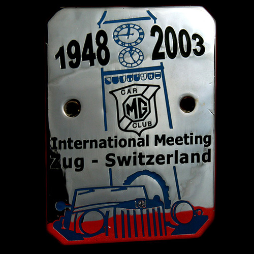 MG Car Club Switzerland Car Badge