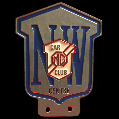 MG Car Club North West Centre Car Badge