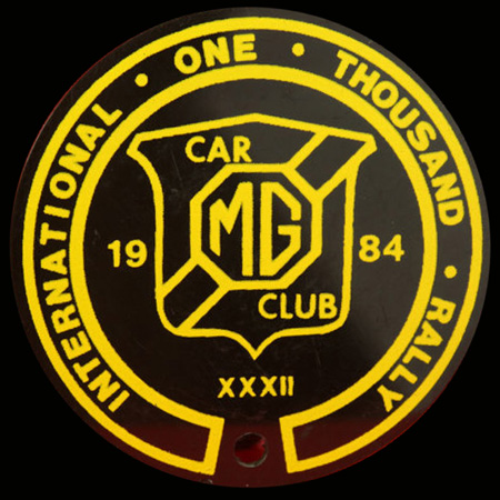 International One Thousand Rally Car Badge