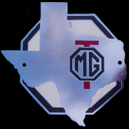 MG  T Texas Car Badge