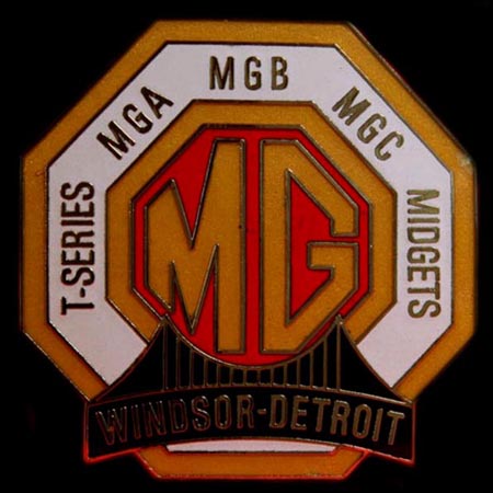 MG Car Club Windsor Detroit Car Badge