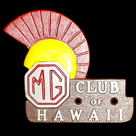 MG Club of HawaII Car Badge