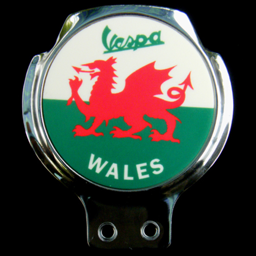 Wales Vespa Car Badge