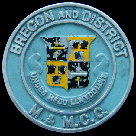 Brecon and District Motor & Motor Cycle Club Car Badge