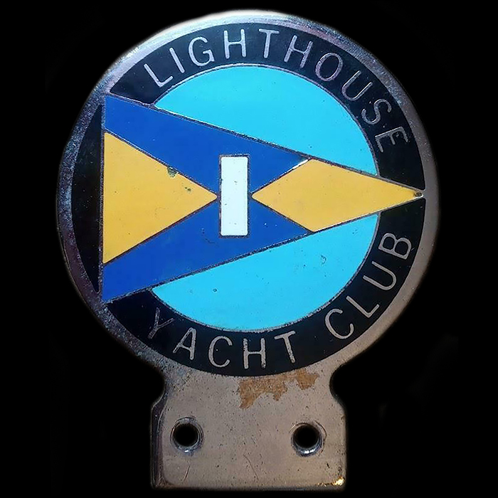 Lighthouse Yacht Club car badge