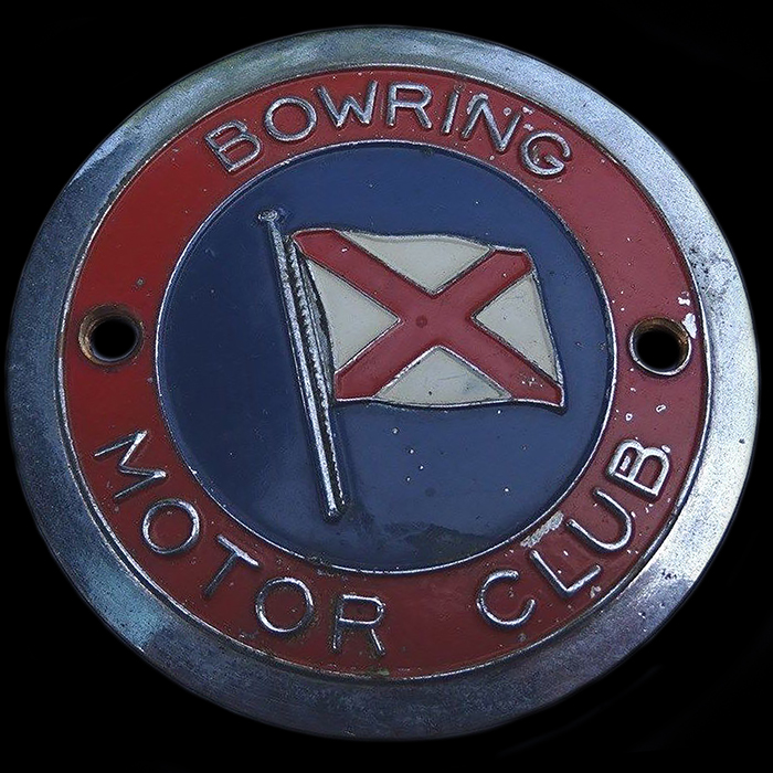 Bowring Motor Club Car Badge